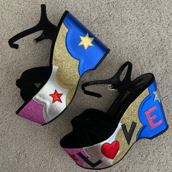 Yves Saint Laurent Shoes - Saint Laurent Candy Love Wedge Sandal